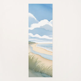 Beach Shore Walk | Coastal Ocean Watercolor Yogamatte