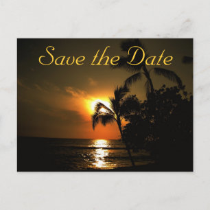Beach Shoreline Wedding Ankündigungspostkarte