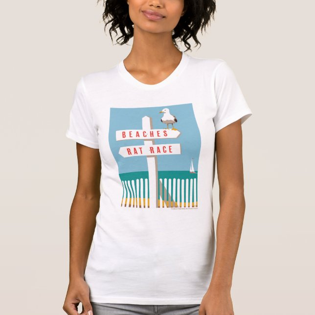 Beach Sign Post T-Shirt (Vorderseite)