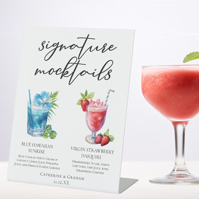Beach Signature Mocktails Sommermenü Sockelschild (Von Creator hochgeladen)