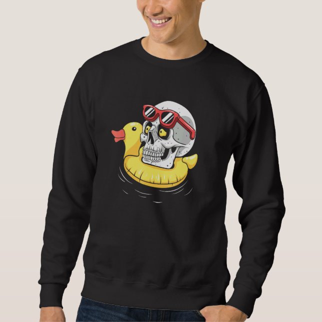 Beach Skull Summer Goth Sweatshirt (Vorderseite)