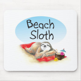 Beach Sloth Mouse Pad Mousepad