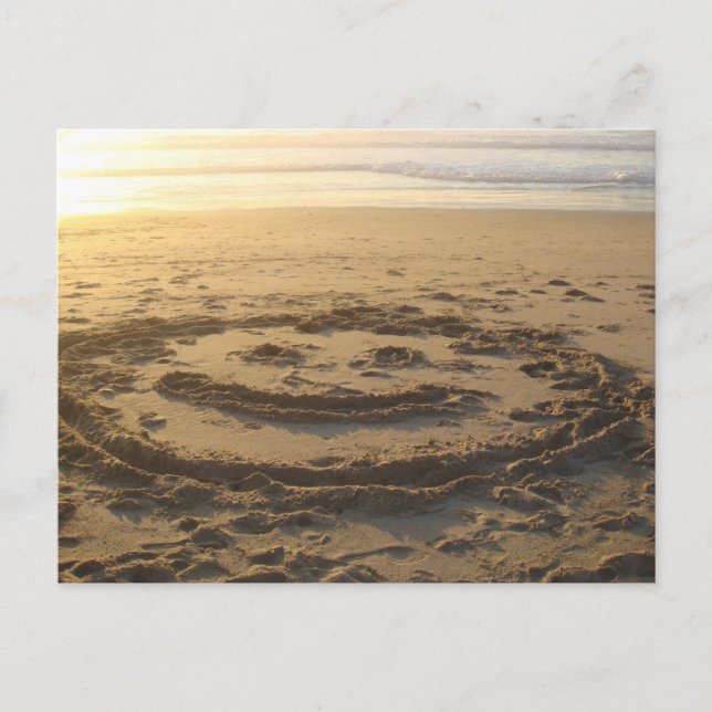 Beach Smile Sunset Postkarte (Vorderseite)