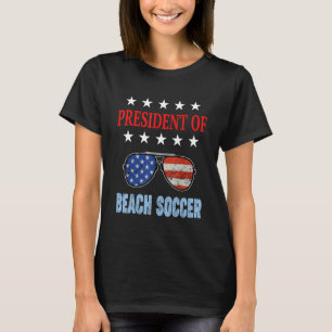 Beach Soccer Accessoires Usa Flag Beach Sprichwort T-Shirt