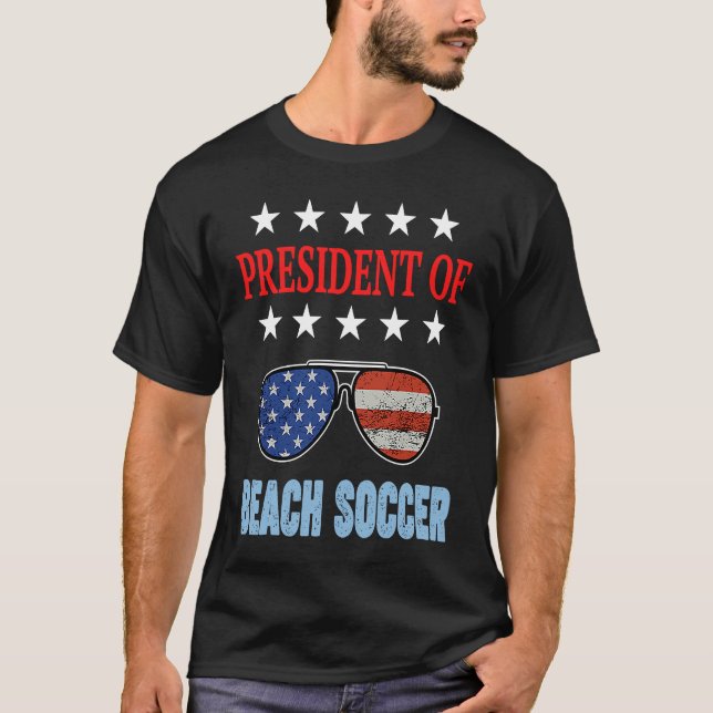 Beach Soccer Accessories  USA Flag Beach Saying T-Shirt (Vorderseite)