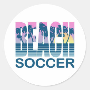 Beach Soccer Runder Aufkleber