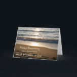 Beach Son & Daughter im Jura Karte<br><div class="desc">Glückliche Hochzeitskarte für Sohn und Tochter im Gesetz,  mit Wellen,  die beim Sonnenuntergang am Strand abstürzen,  und herzlichen Vers.</div>