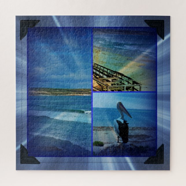 Beach Sparkle Foto Collage, Puzzle (Vertikal)