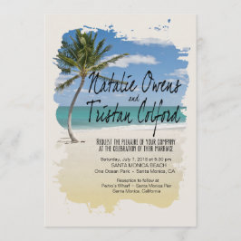 Beach Splash Snapshot Hochzeit Einladung