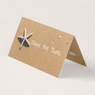 Beach Starfish, Foto Save the Date Karte
