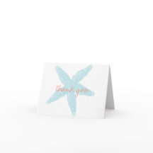 Beach Starfish Note Card Danke Karte