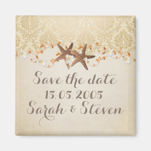 Beach Starfish Save the Date Magnet