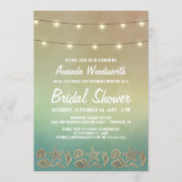 Beach Starfish Seashell Bridal Einladungen