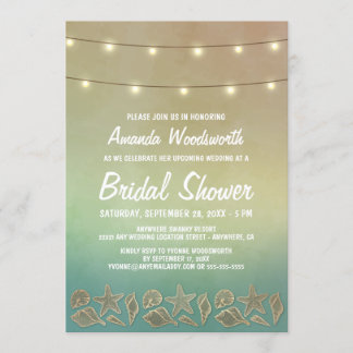 Beach Starfish Seashell Bridal Einladungen