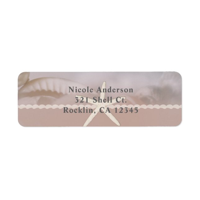 Beach Starfish Taupe Tan Chic Elegant Wedding (Vorne)