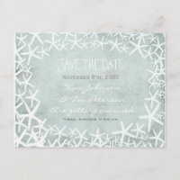 Beach Starfish Vintage Hochzeit Postkarte Rett Dat