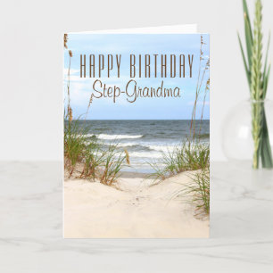 Beach Step-Oma Birthday Card Karte