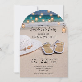 Beach String Lights Junggeselinnen-Abschied Einladung