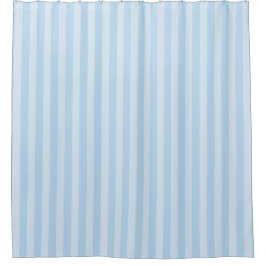 Beach Style Light Blue Striped Shower Curtain Duschvorhang