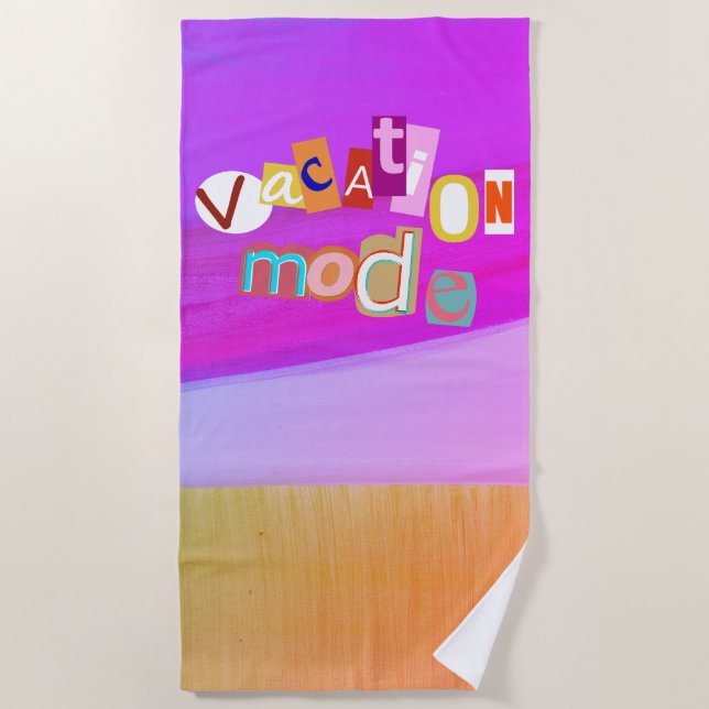 Beach Style Retro Vacay Mode  Strandtuch (Vorderseite)