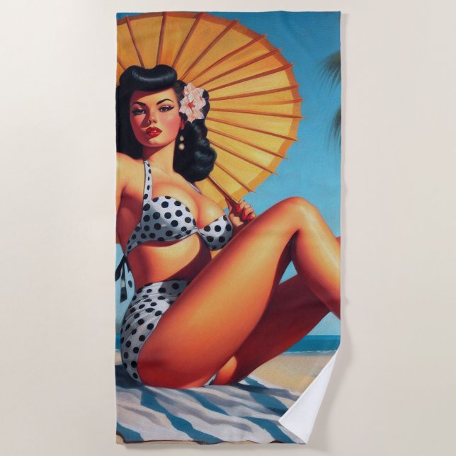 Beach Summer Classic Button Up Strandtuch (Vorderseite)
