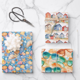 Beach Summer Packpapier Geschenkpapier Set