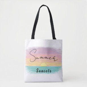 Beach Summer Sunset in Pastel