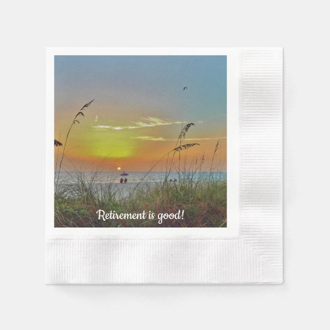 Beach Summer Sunset Napkins Serviette (Vorderseite)