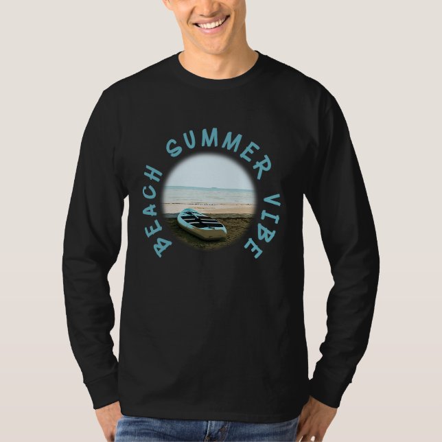 Beach Summer Vibes Vacation Humorous Saying T-Shirt (Vorderseite)