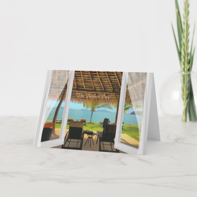 Beach Sun Fun Tropics Magischer Geburtstag Karte (Vorderseite)