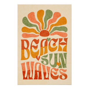 Beach Sun Waves Poster