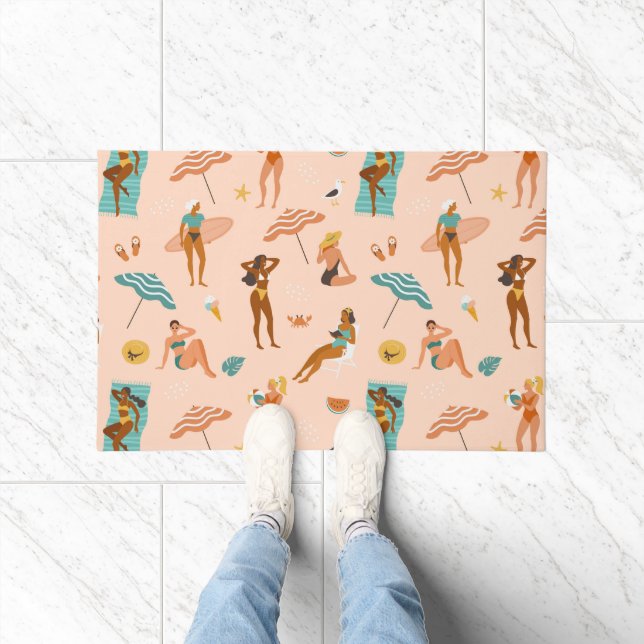 Beach Sunbader Pattern Fußmatte (Indoor)