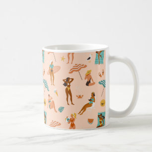 Beach Sunbader Pattern Kaffeetasse
