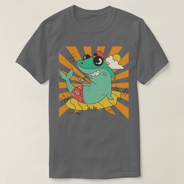 Beach sunglasses Shark  T-Shirt (Design vorne)