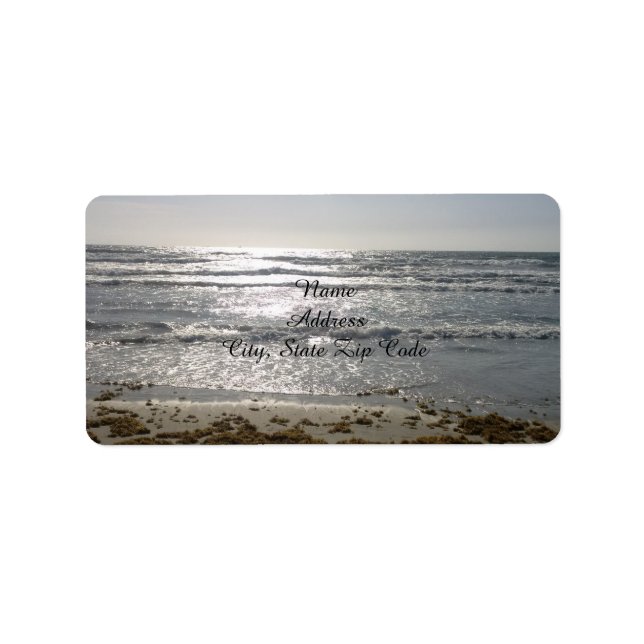 Beach Sunrise Address Labels Adressaufkleber (Vorne)