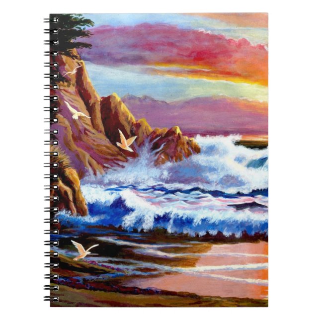 Beach Sunrise Notebook Notizblock (Vorderseite)