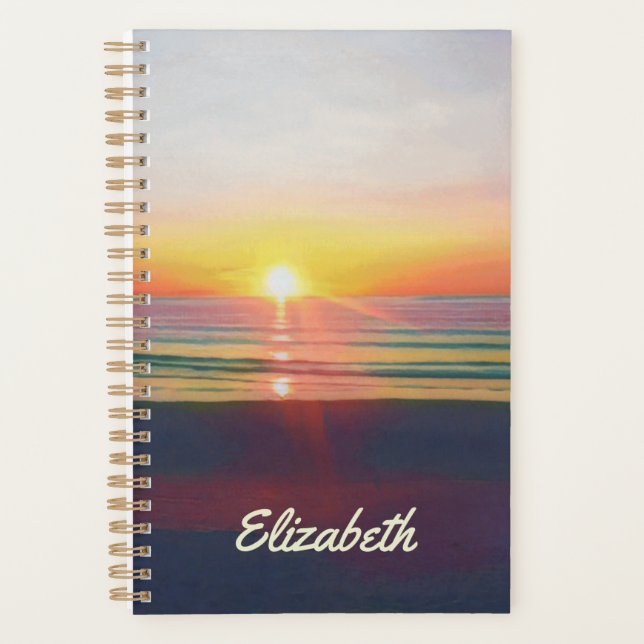 Beach Sunrise Personalisiert Planer (Vorderseite)