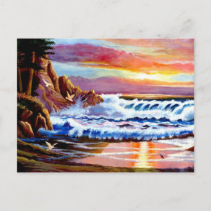 Beach Sunrise Postcard Postkarte