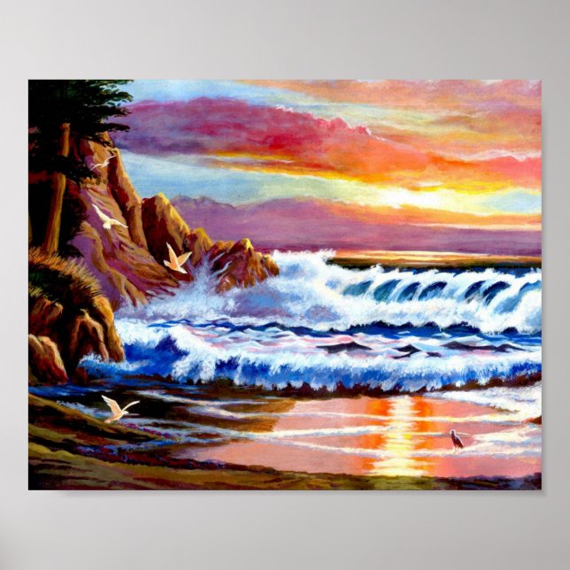 Beach Sunrise Poster (Vorne)