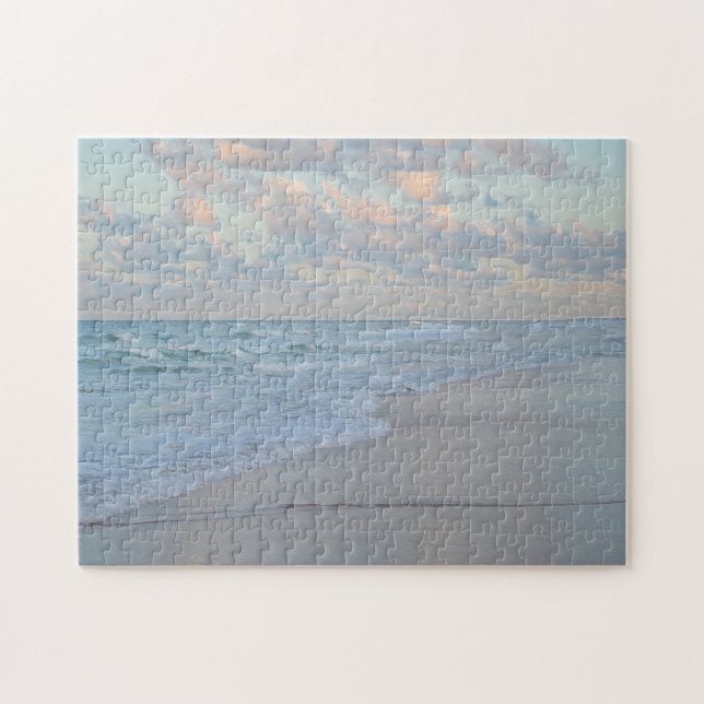Beach Sunrise Ruhe Wasser Kunst Harte 11 x 14 Puzzle (Horizontal)