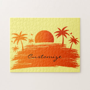 Beach Sunrise Sunset Thunder_Cove Puzzle