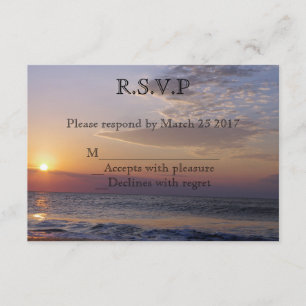 Beach Sunrise UAWG RSVP Karte