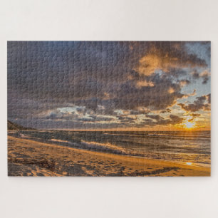 Beach Sunset am Lake Michigan Puzzle