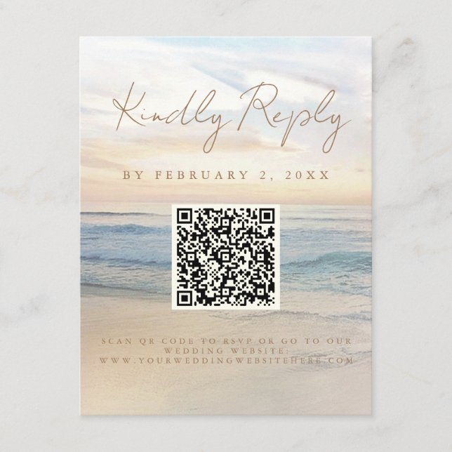 Beach Sunset Beachfront - Scan Code UAWG Begleitkarte (Vorderseite)