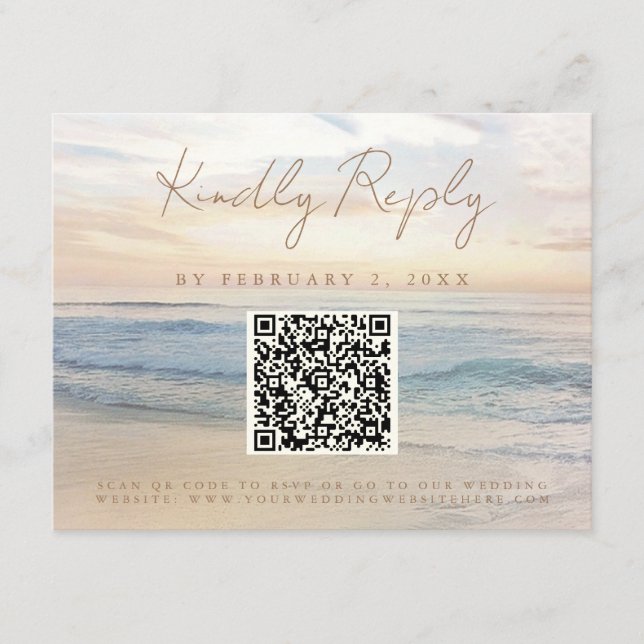 Beach Sunset Beachfront - Scan Code UAWG Begleitkarte (Vorderseite)