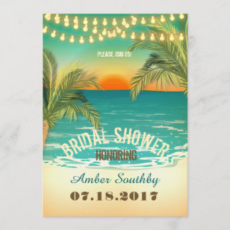 Beach Sunset Brautparty Einladung