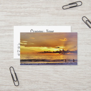 Beach Sunset Business Cards #13 Visitenkarte