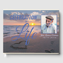 Beach Sunset Celebration Life Blue Gästebuch