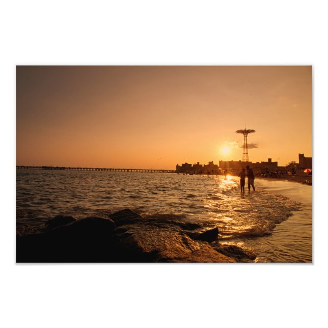 Beach Sunset - Coney Island - Brooklyn Fotodruck (Vorne)