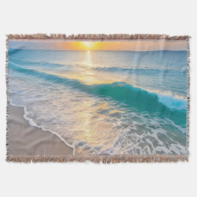 Beach Sunset Decke (Vorderseite)